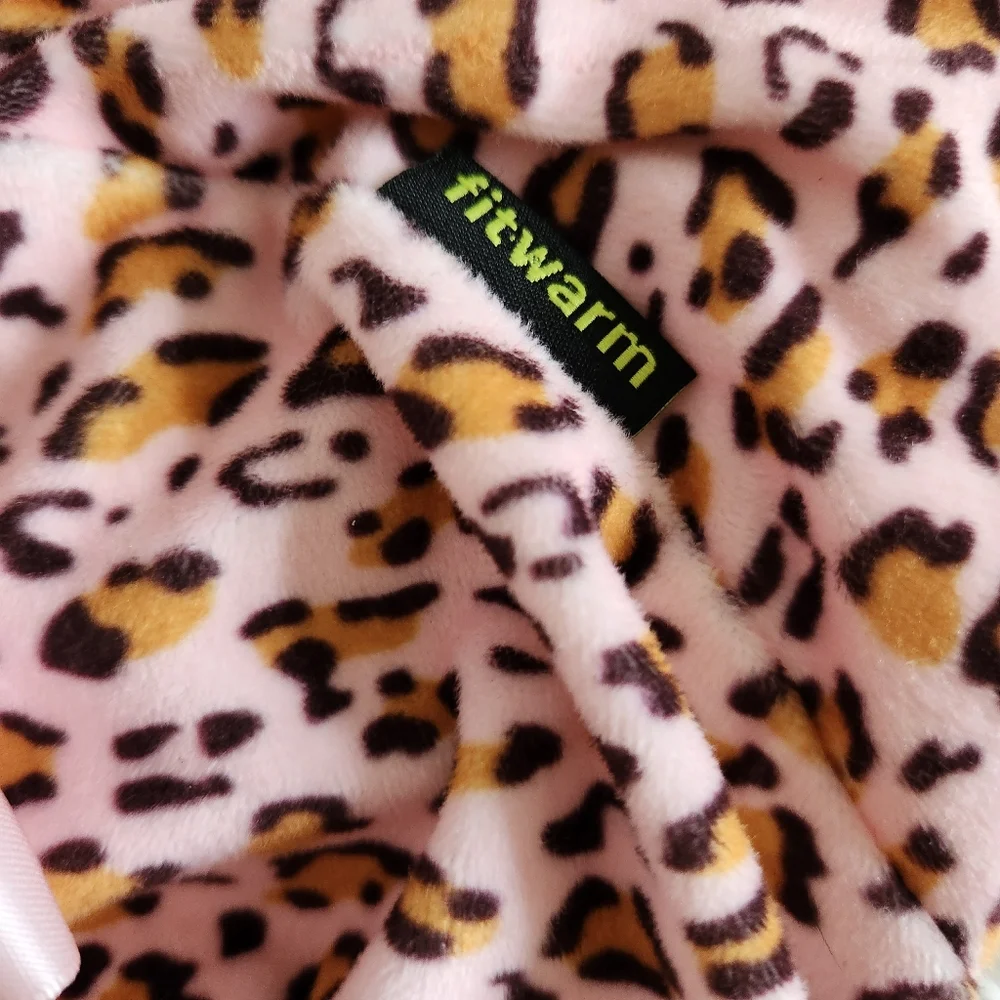 Pink Leopard Print Jumpsuit Ribbed Collar & Cuff Sleep Or Play 🌸HP🌸